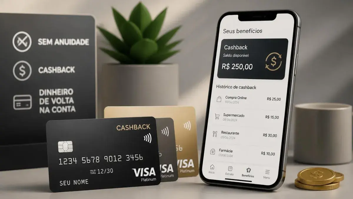 Melhores Cartoes de Credito Sem Anuidade com Cashback Dinheiro de Volta na Conta pra voce usar como quizer